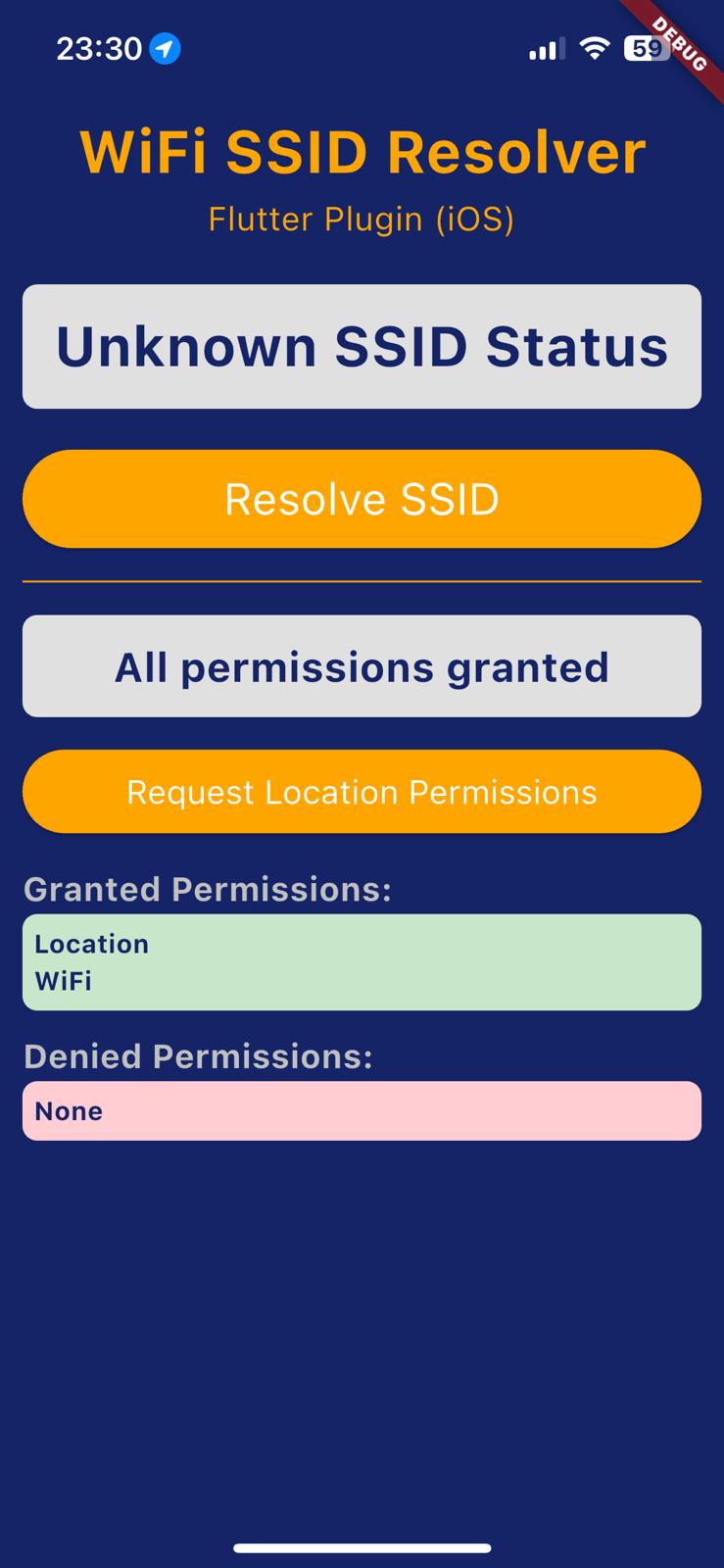 SSID Resolver: Permissions Granted